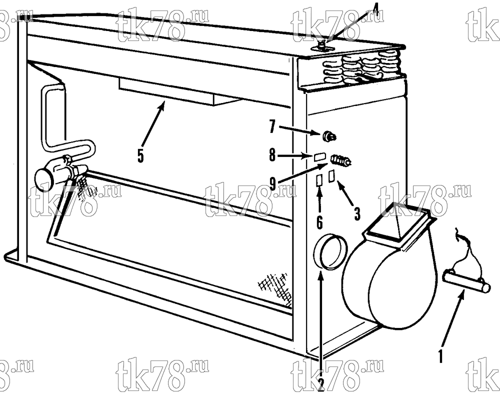 Каталог запчастей для Thermo King  ELECTRICAL COMPONENTS (FRESH AIR ADAPTER)