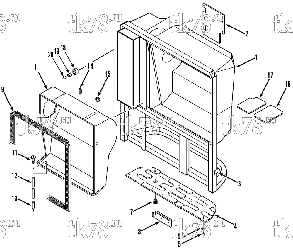 Каталог запчастей для Thermo King SB-III WHISPER 25K CONDENSER & EVAPORATOR COVERS