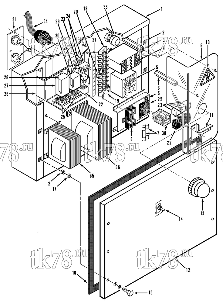 Каталог запчастей для Thermo King  CONTROL BOX (20s SINGLE PHASE, After 6/94)