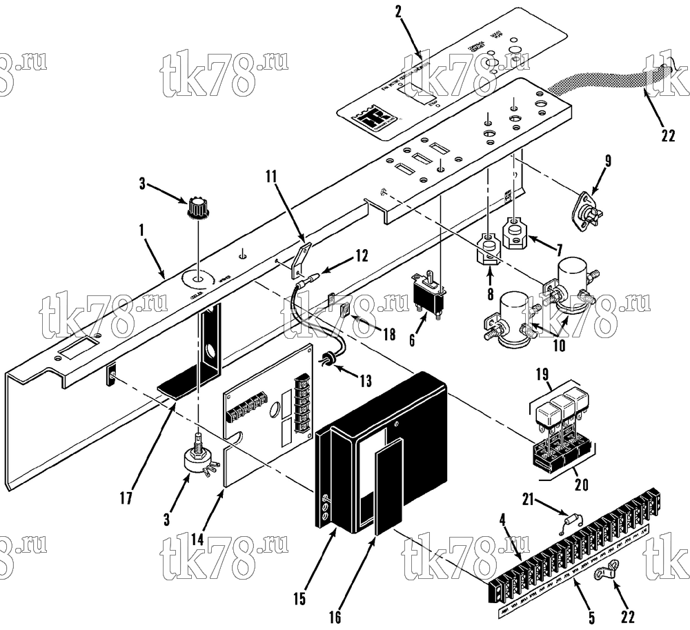 Каталог запчастей для Thermo King TH11 Series M1 Thru M8 CONTROL PANEL ASSEMBLY (M1, M2, M3, M4)