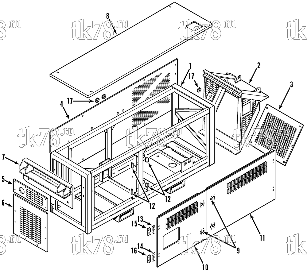Каталог запчастей для Thermo King CG-II M445 STRUCTURAL COMPONENTS