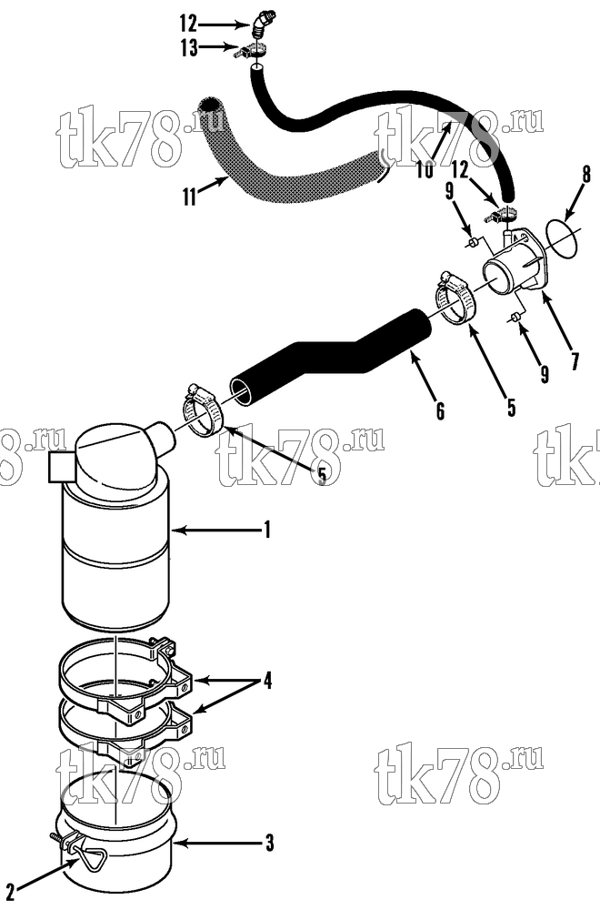 Каталог запчастей для Thermo King CG-II M445 AIR CLEANER GROUP