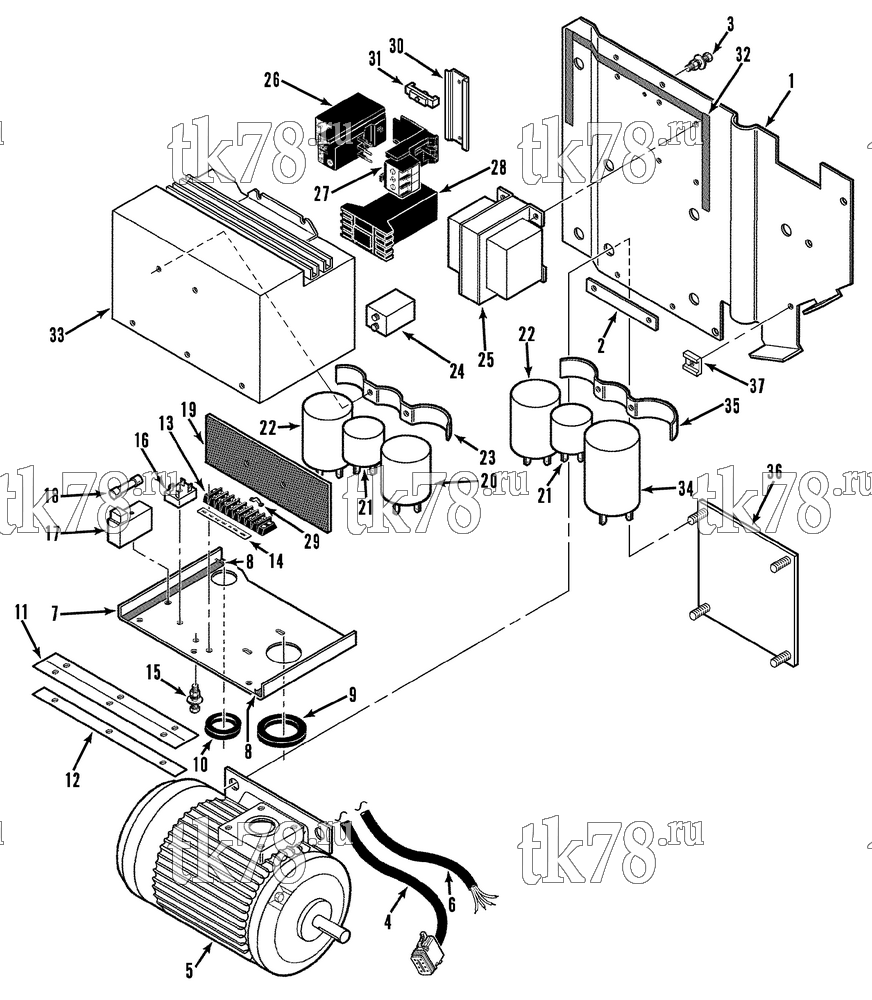 Каталог запчастей для Thermo King  POWER TRAY ASSEMBLY (115/1/60)