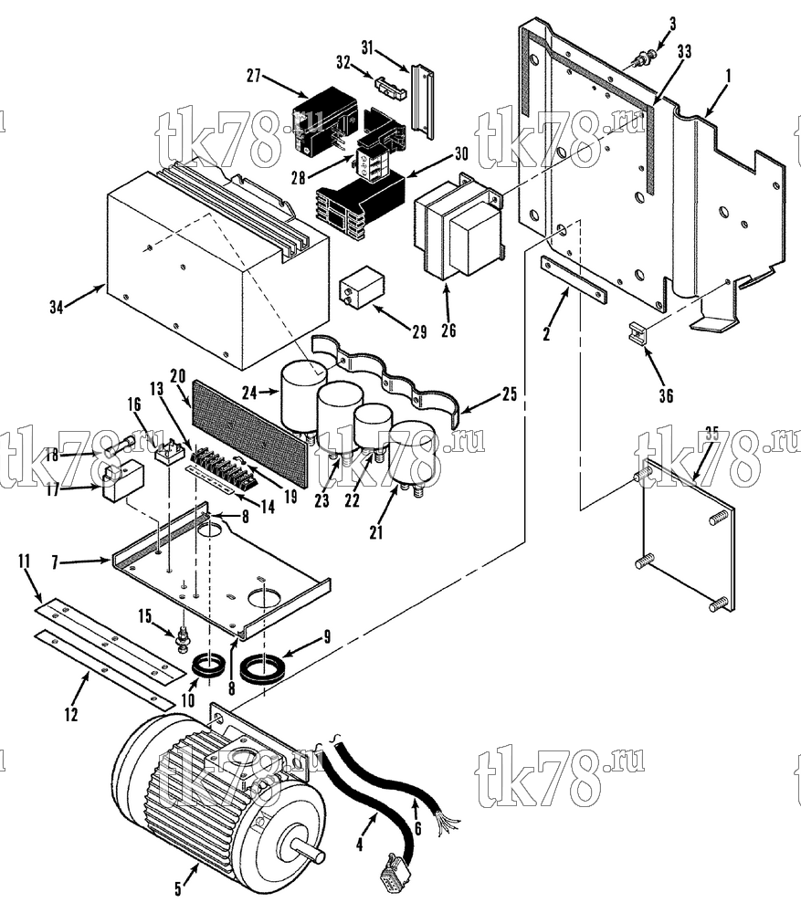 Каталог запчастей для Thermo King V-250 POWER TRAY ASSEMBLY (220-230/1/50-60)