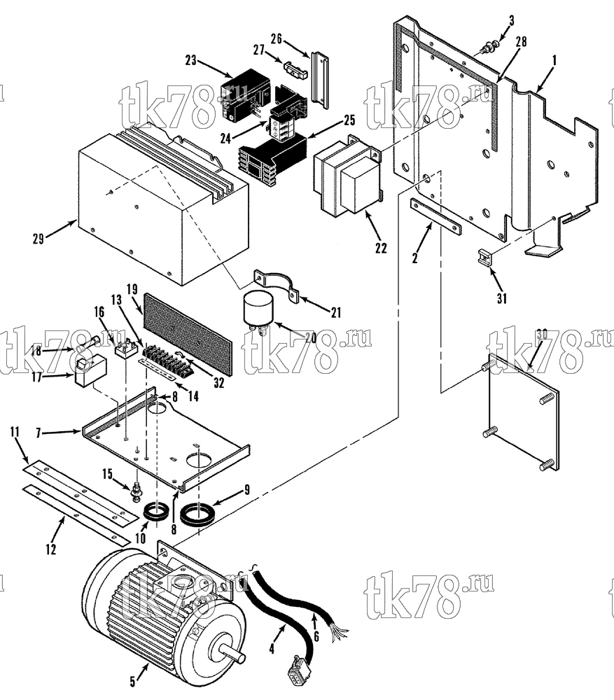 Каталог запчастей для Thermo King V-250 POWER TRAY ASSEMBLY (220-230-400/3/50-60)