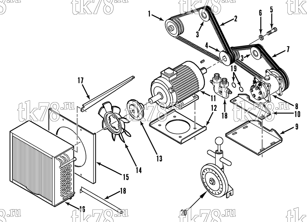 Каталог запчастей для Thermo King  BELTS, PULLEYS & FAN GROUP