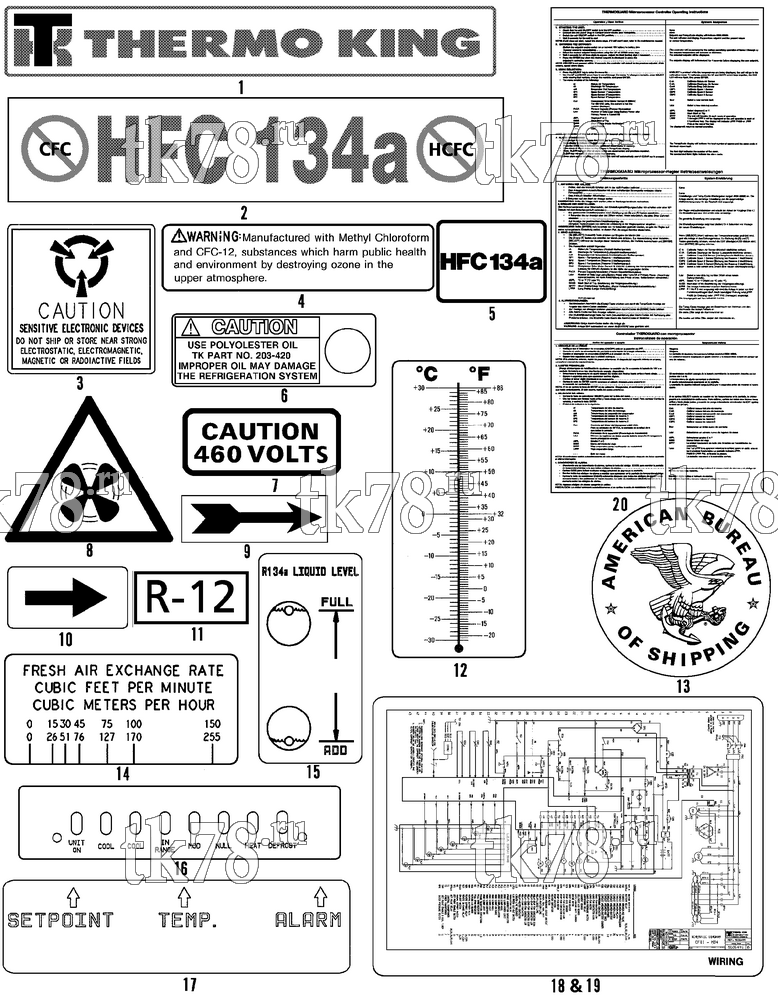 Каталог запчастей для Thermo King  NAMEPLATES