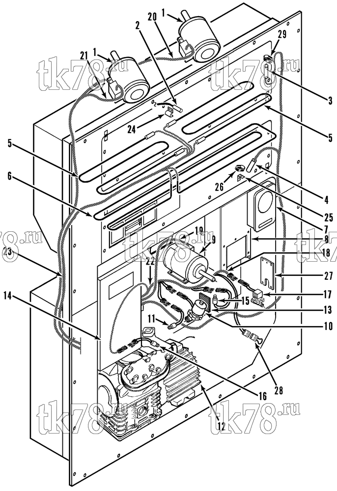 Каталог запчастей для Thermo King CF-III M7E ELECTRICAL COMPONENTS