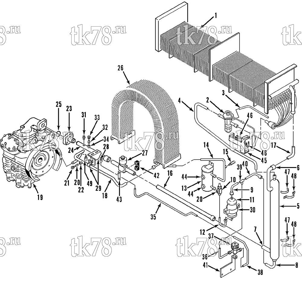 Каталог запчастей для Thermo King  REFRIGERATION COMPONENTS