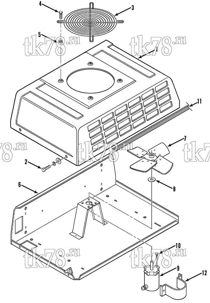 Каталог запчастей для Thermo King V-090, 90E, 90H, 90 MAX, 90T & 95 CONDENSER COMPONENTS (V-090, Before 6/97)