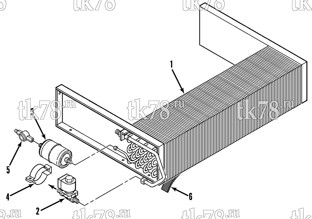 Каталог запчастей для Thermo King V-090, 90E, 90H, 90 MAX, 90T & 95 REFRIGERATION - CONDENSER (R12)