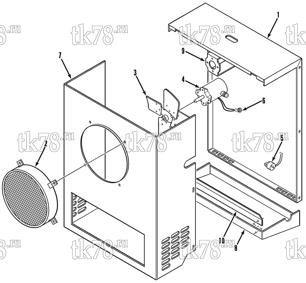 Каталог запчастей для Thermo King V-090, 90E, 90H, 90 MAX, 90T & 95 EVAPORATOR ASSEMBLY (R134a, V-090 & V-095 EMEIA)