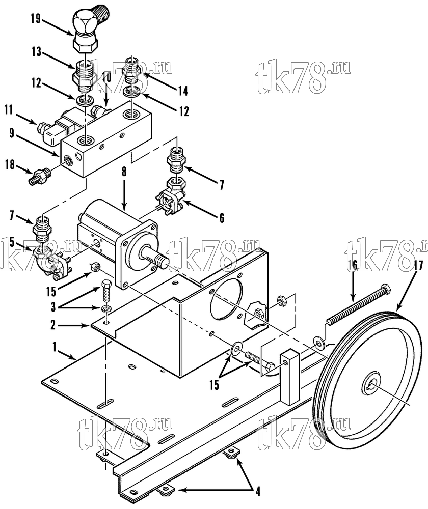 Каталог запчастей для Thermo King KH-II 30 & 50 HYDRAULIC MOTOR GROUP