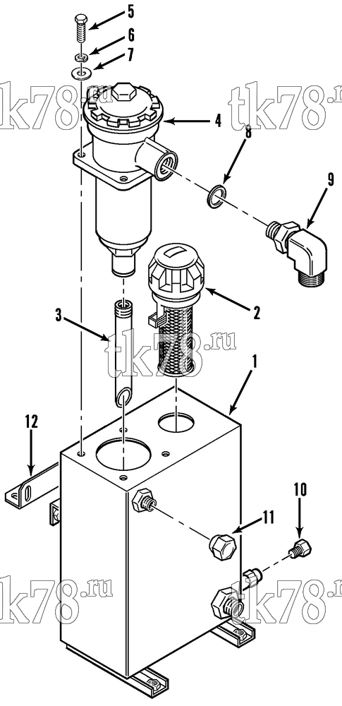 Каталог запчастей для Thermo King KH-II 30 & 50 HYDRAULIC OIL TANK GROUP