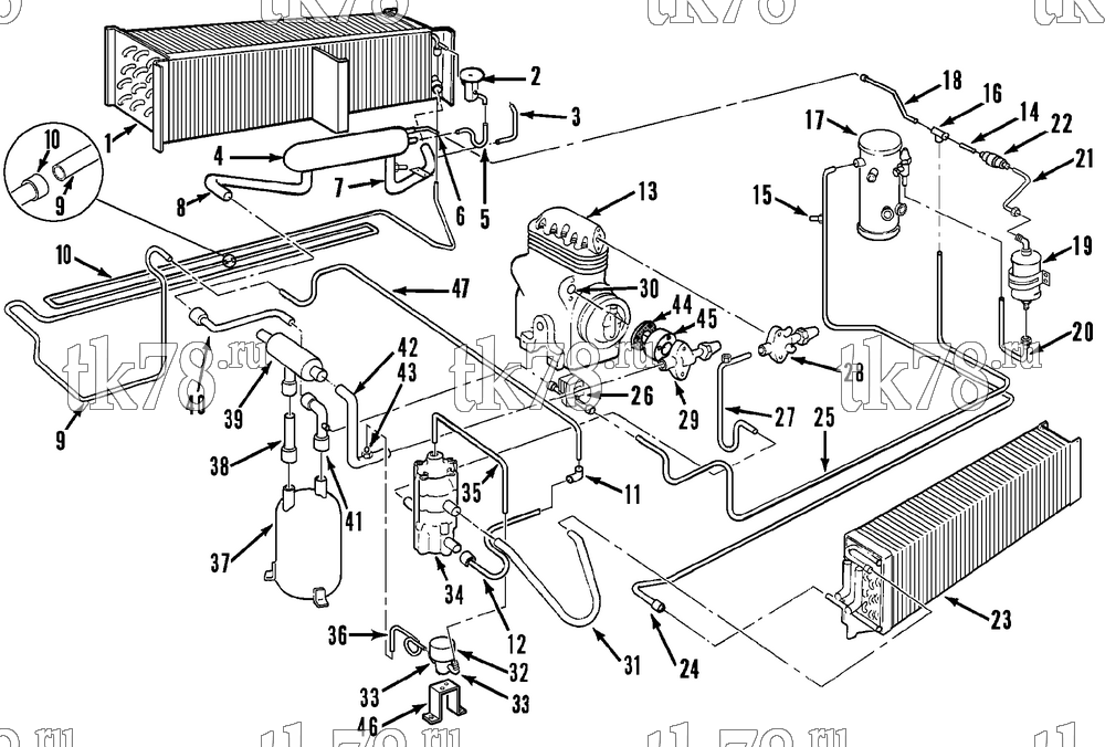 Каталог запчастей для Thermo King KH-II 30 & 50 REFRIGERATION COMPONENTS