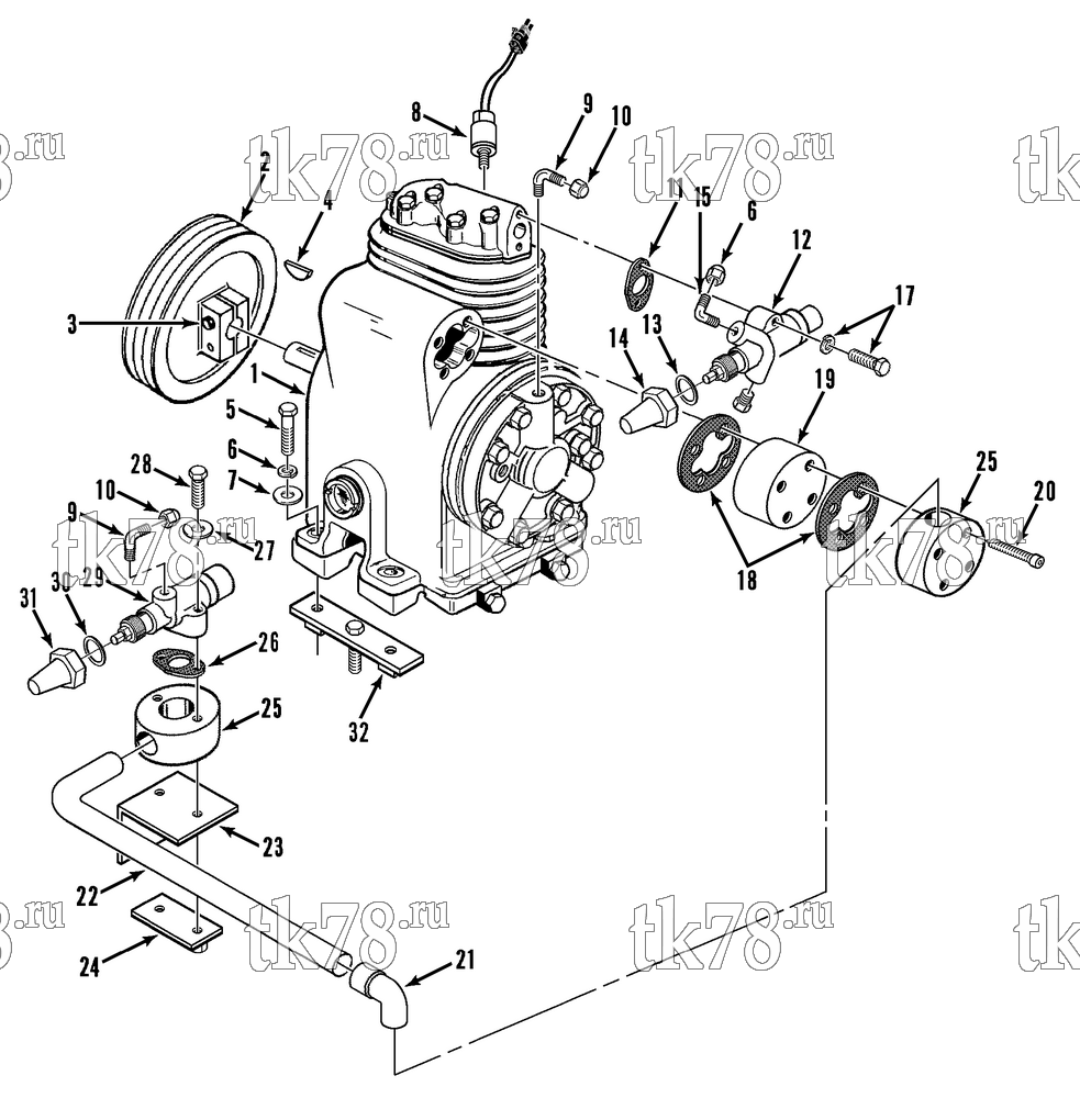 Каталог запчастей для Thermo King  COMPRESSOR GROUP