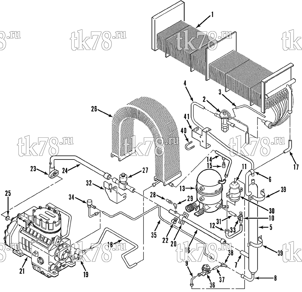 Каталог запчастей для Thermo King  REFRIGERATION COMPONENTS (M37.5)