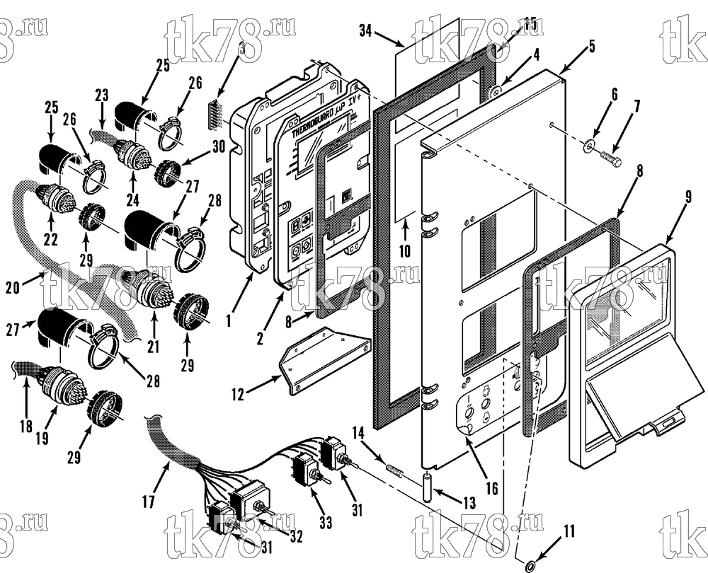 Каталог запчастей для Thermo King SB-III SR MP IV+ TG VI & Rail w/se 2.2 Engine CONTROL BOX COVER (SB-III SR+ MP IV+)