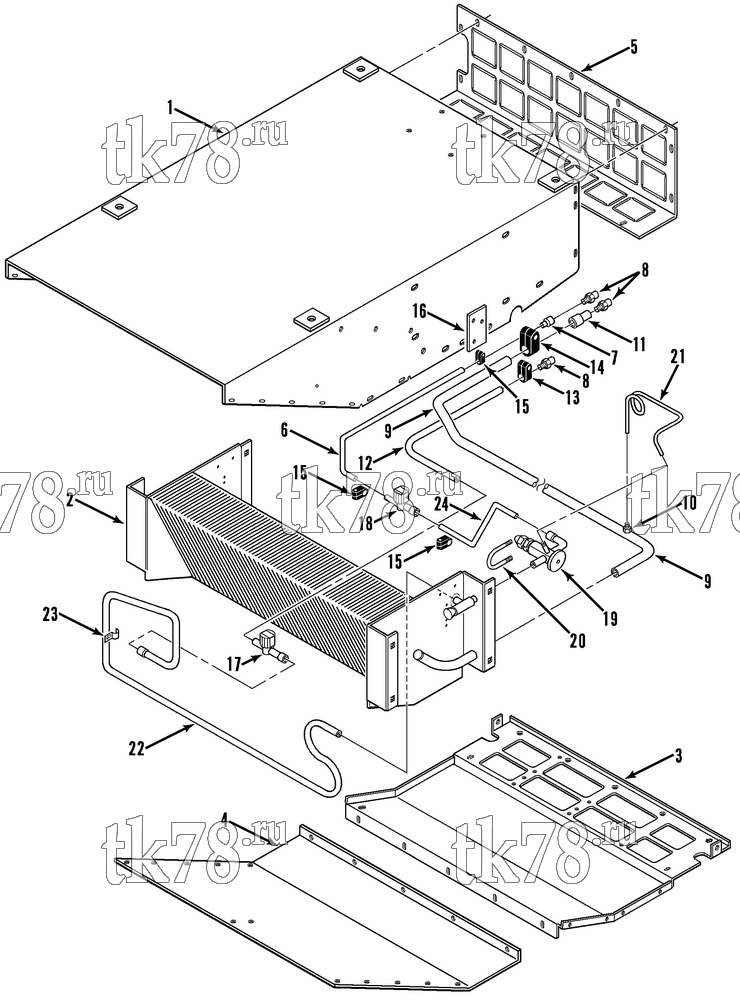 Каталог запчастей для Thermo King SB-III 50 TC EMEIA w/se 2.2 Engine REMOTE EVAPORATOR (ELT AC KIT 714672)