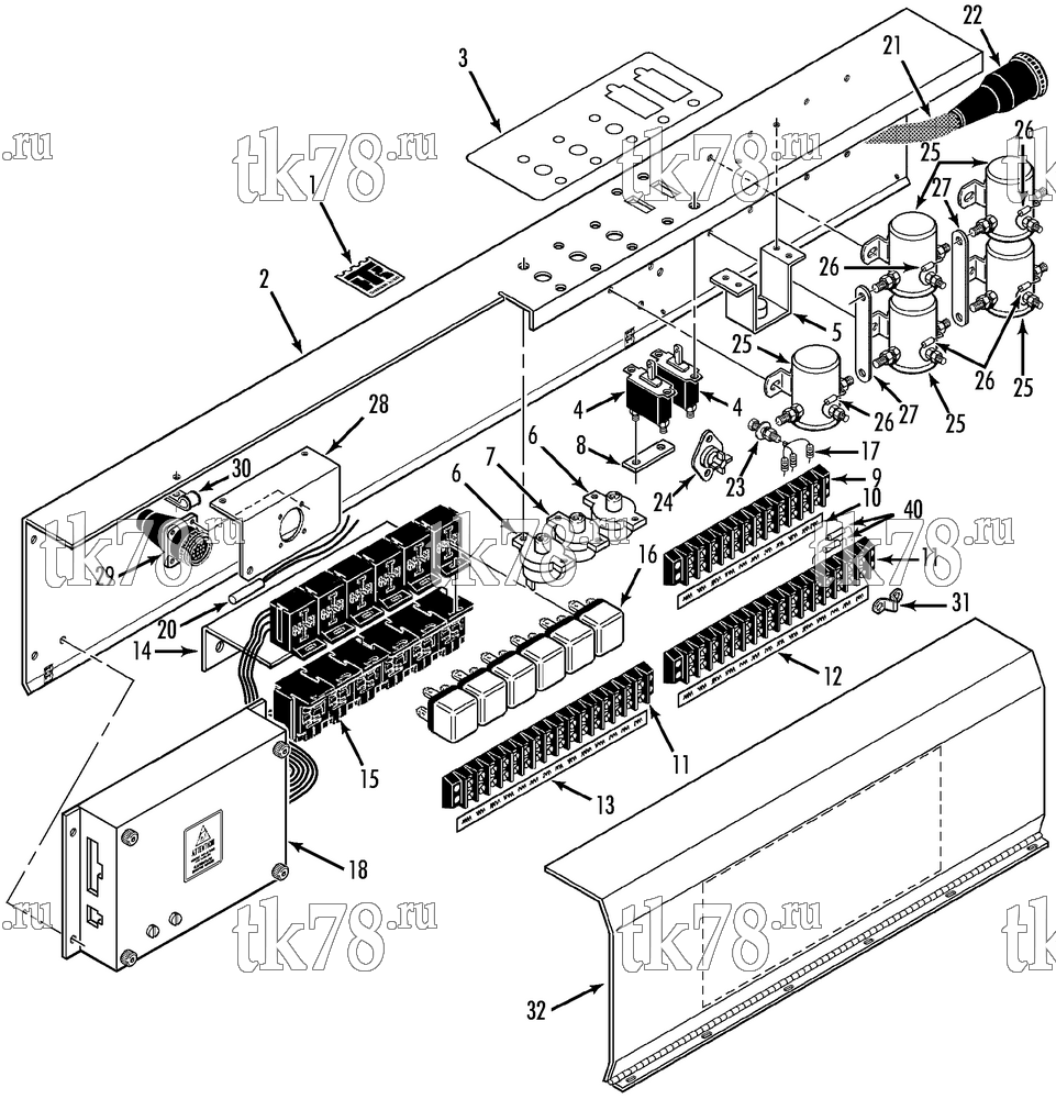 Каталог запчастей для Thermo King T11-M1 thru M21 & THU11-M1 CONTROL PANEL ASSEMBLY (M6)