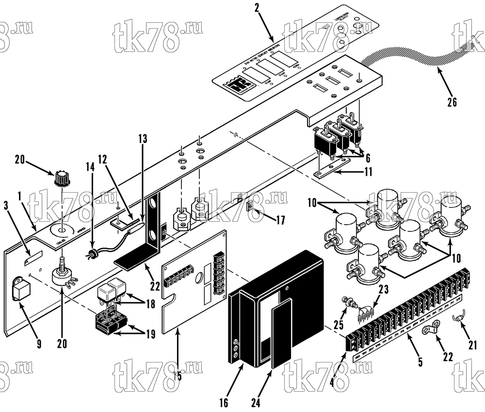Каталог запчастей для Thermo King T11-M1 thru M21 & THU11-M1 CONTROL PANEL ASSEMBLY (M7, M15, M17, M19, M20, M25)