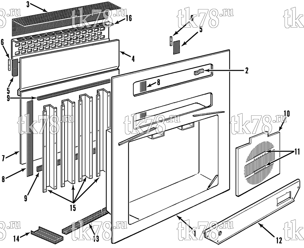 Каталог запчастей для Thermo King CF-II M40 & M40.1 STRUCTURAL COMPONENTS (M40)