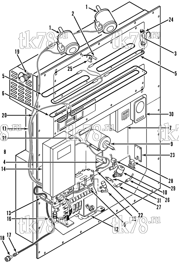 Каталог запчастей для Thermo King CF-II M40 & M40.1 ELECTRICAL COMPONENTS