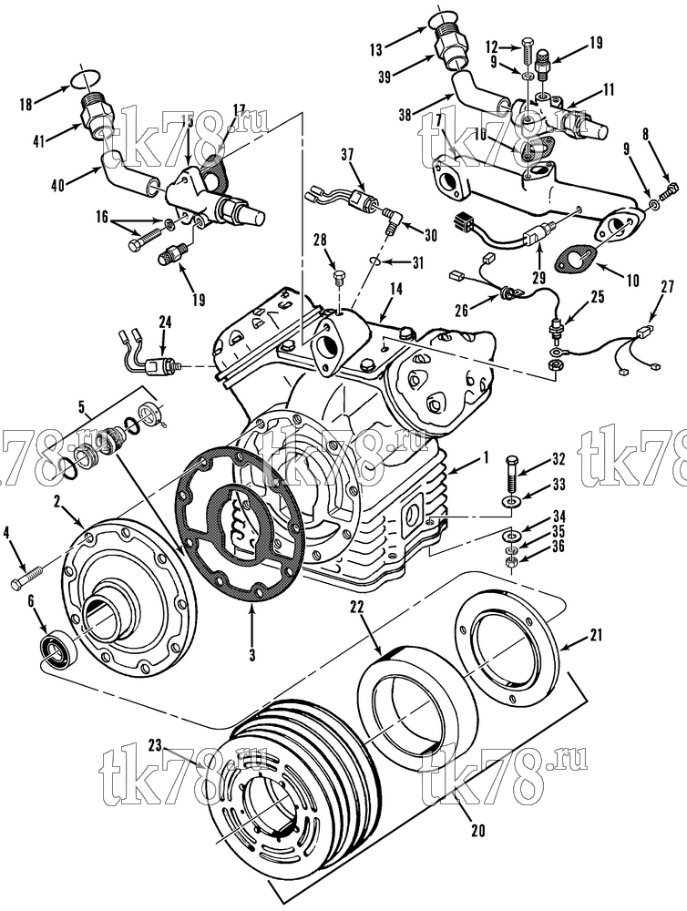 Каталог запчастей для Thermo King  COMPRESSOR GROUP (5143 BR)