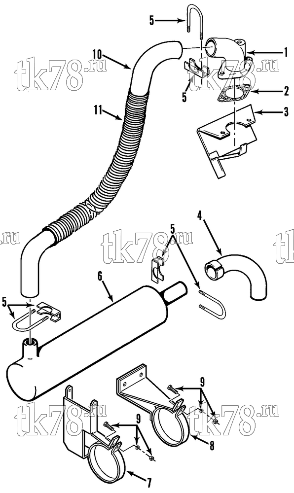 Каталог запчастей для Thermo King  MUFFLER GROUP