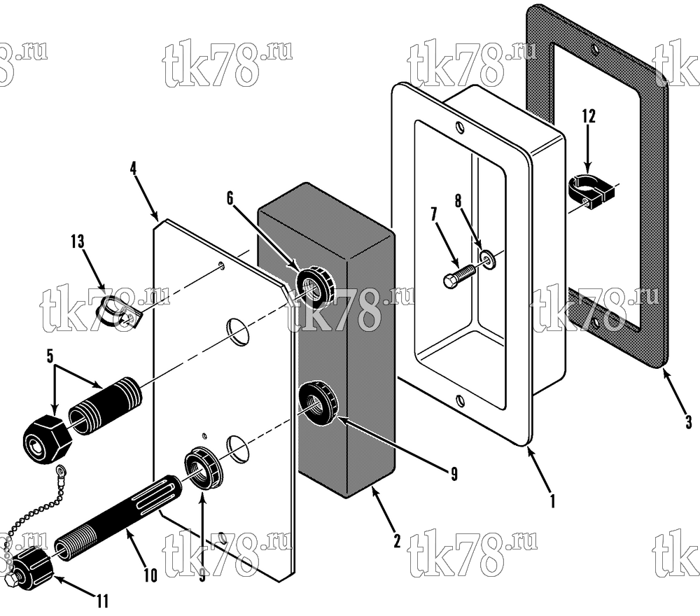 Каталог запчастей для Thermo King CF-II M40 & M40.1 DOOR ASSEMBLY SENSOR