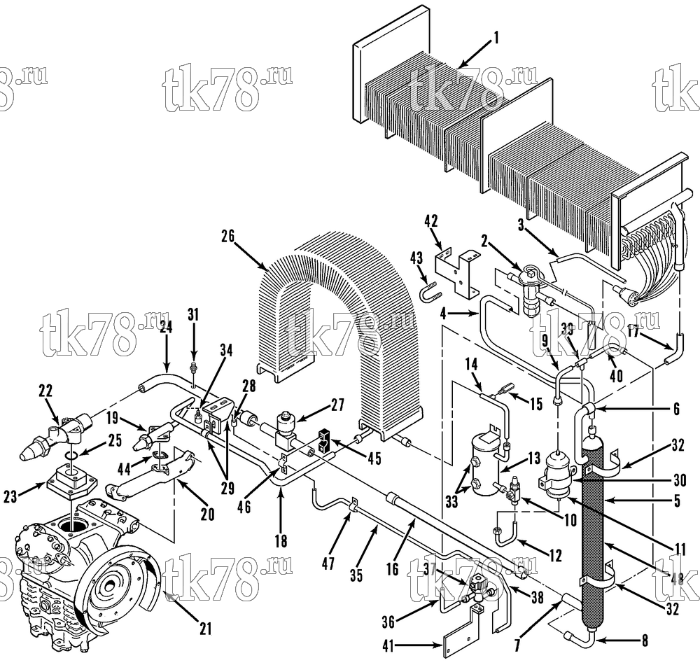 Каталог запчастей для Thermo King CF-II M32E, M32F, M32G & M32H REFRIGERATION COMPONENTS