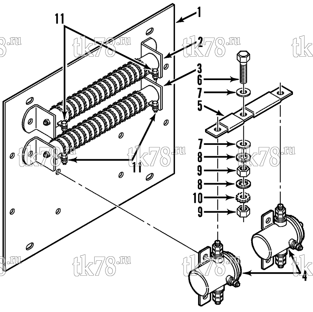 Каталог запчастей для Thermo King AT10-M3A RESISTOR & SOLENOID PANEL