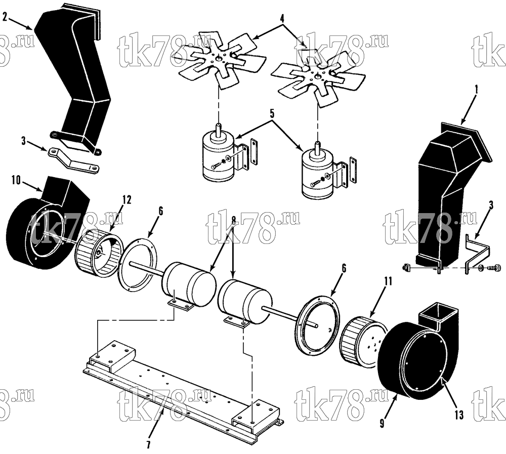 Каталог запчастей для Thermo King  MOTORS, BLOWERS & FANS (M6)