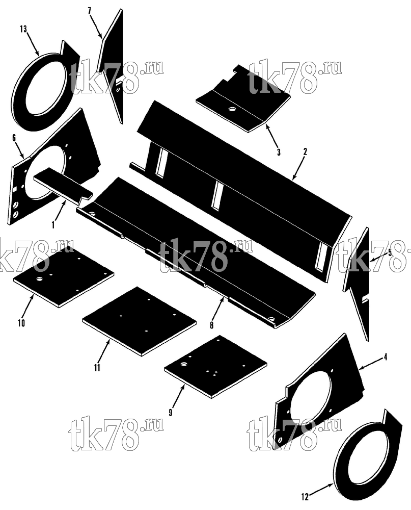 Каталог запчастей для Thermo King T11-M22 thru M26, M28, M29, M31, M37 & THU11-M1 INSULATION (M8, M18, M28)
