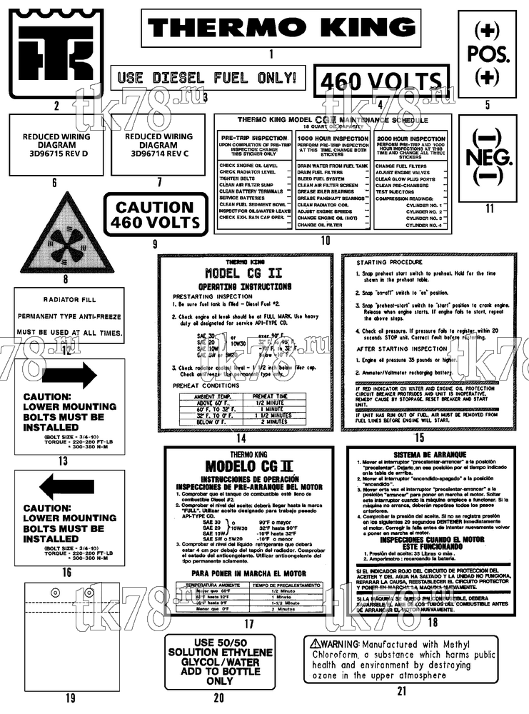 Каталог запчастей для Thermo King  NAMEPLATES