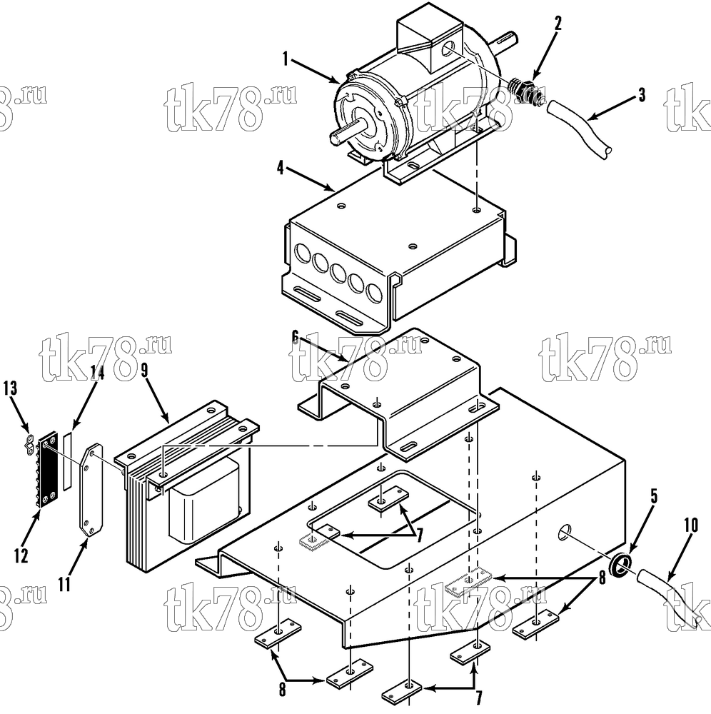 Каталог запчастей для Thermo King CD MAX & CD MAX EMEIA MOTOR & TRANSFORMER GROUP - 1 PHASE