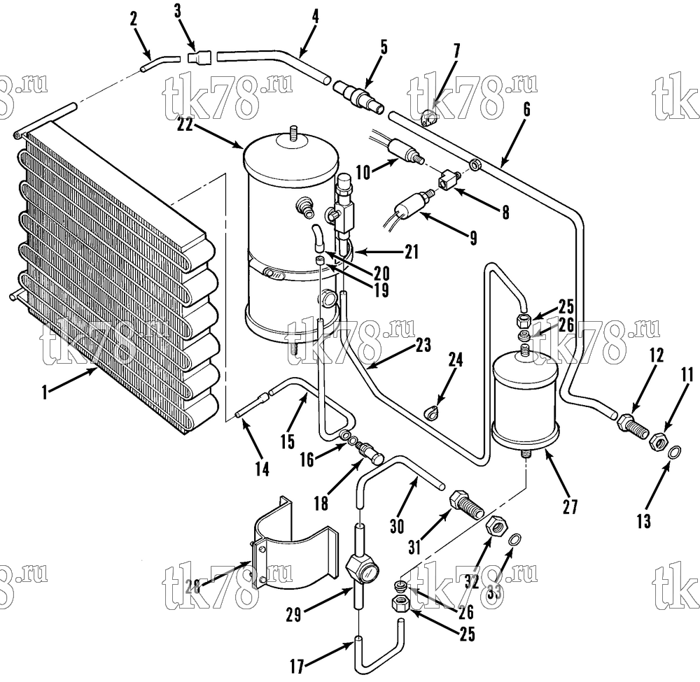 Каталог запчастей для Thermo King  C580 CONDENSER REFRIGERATION COMPONENTS