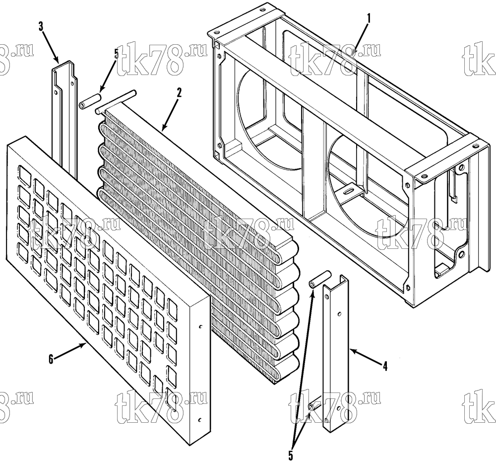 Каталог запчастей для Thermo King V Series C900 CONDENSER FRAME, GRILLE & COIL