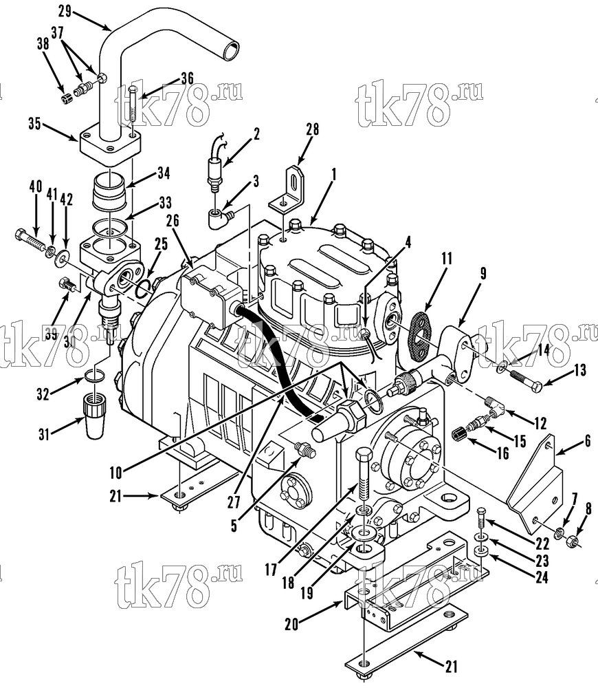 Каталог запчастей для Thermo King  COMPRESSOR GROUP (M41)