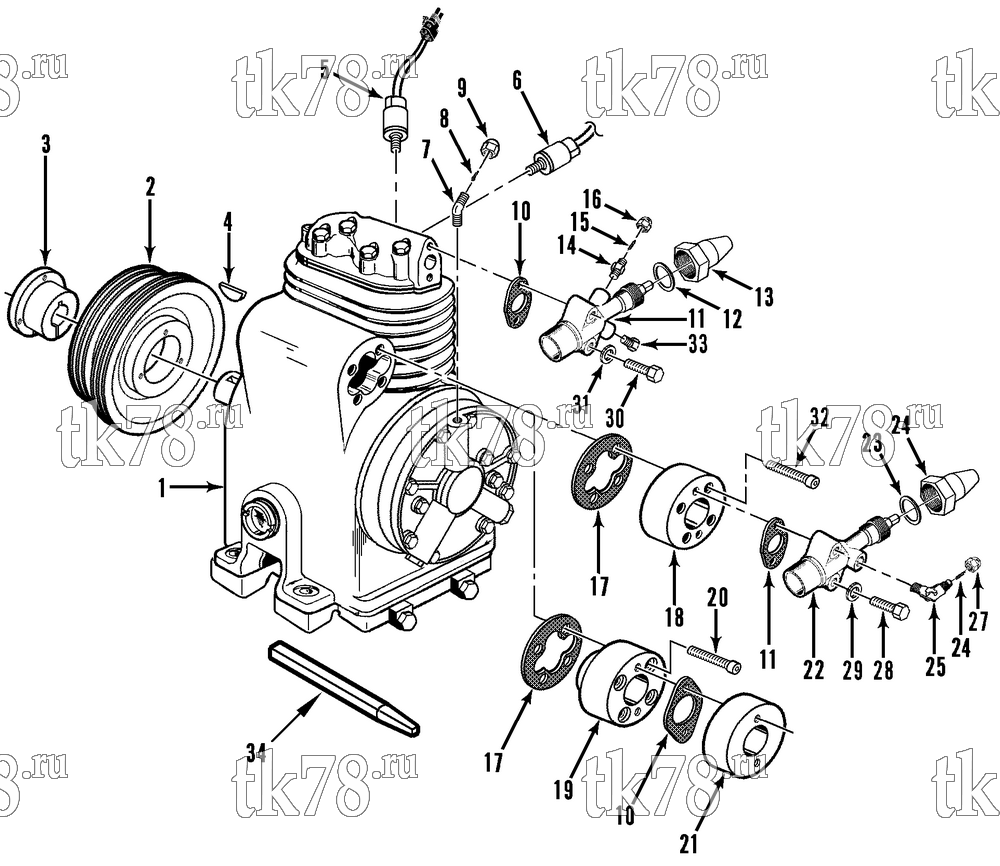 Каталог запчастей для Thermo King  COMPRESSOR GROUP ASSEMBLY