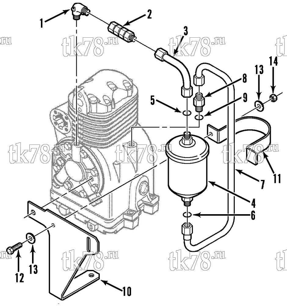 Каталог запчастей для Thermo King KD-II & KD-II MAX COMPRESSOR OIL FILTER
