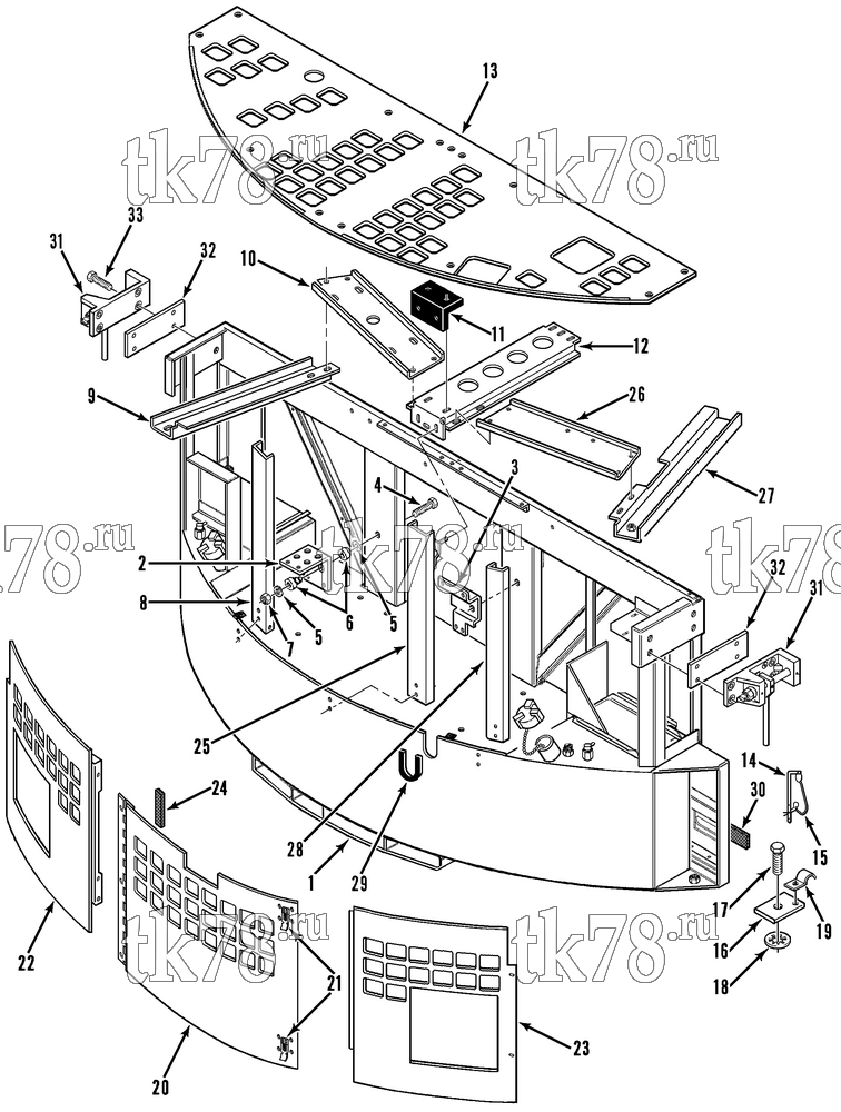 Каталог запчастей для Thermo King CG-II M30D STRUCTURAL COMPONENTS