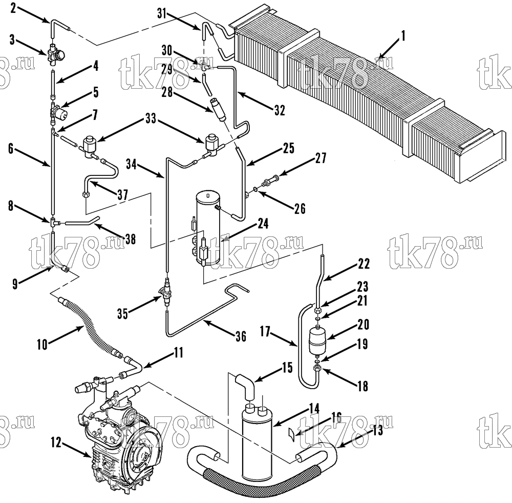 Каталог запчастей для Thermo King  REFRIGERATION COMPONENTS - CONDENSER