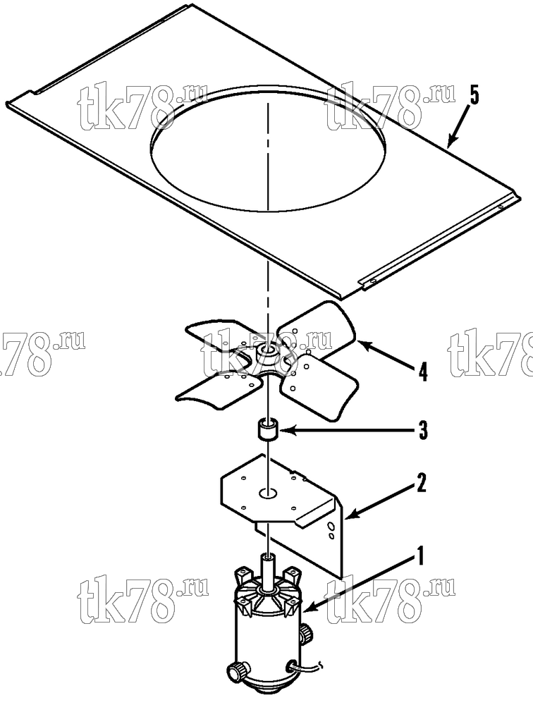 Каталог запчастей для Thermo King V-170 & V-175 CONDENSER FAN GROUP (V-170)