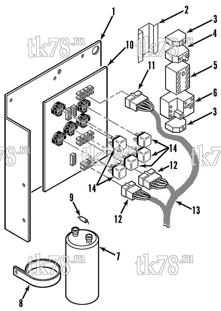 Каталог запчастей для Thermo King V-170 & V-175 CONTROL BOX (V-175)