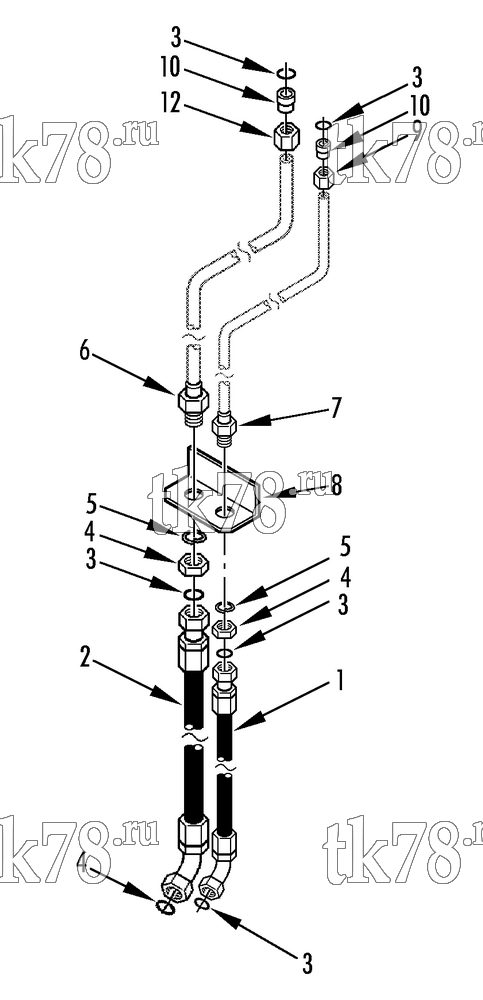 Каталог запчастей для Thermo King LRT-I 1004 (System 918894) COMPRESSOR HOSE KIT (715083, 715243, 715548, 715770, 715985)