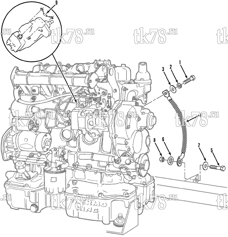 Каталог запчастей для Thermo King  GROUND STRAP - INJECTION PUMP DIODE
