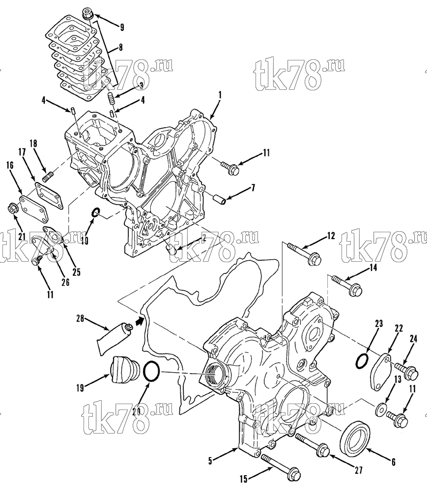 Каталог запчастей для Thermo King MD-MT GEAR HOUSING GROUP