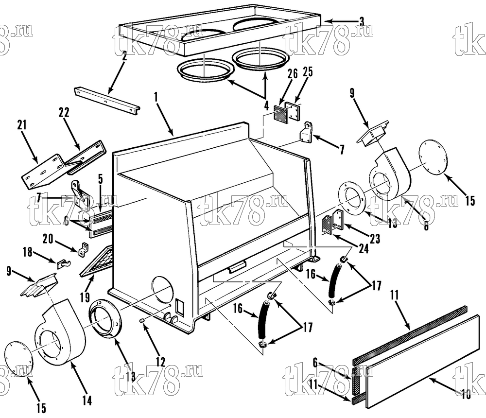 Каталог запчастей для Thermo King T1-M41 STRUCTURAL COMPONENTS