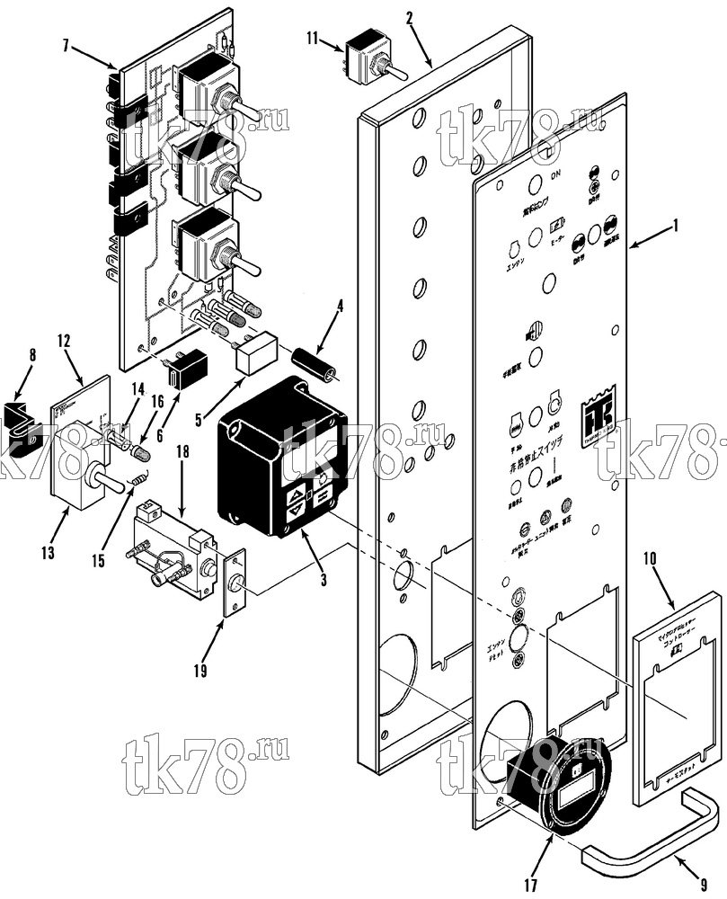 Каталог запчастей для Thermo King  SWITCH PANEL ASSEMBLY (TG V JAPAN)